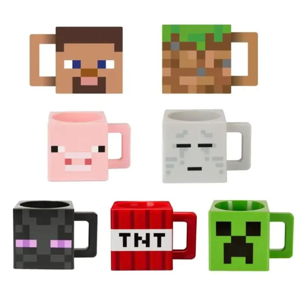 Nový Minecraft trávníkový pohár Funny PVC Enderman Creeper TNT Poháry na pití vody Kreativní hrnek Čajové šálky Dárek pro děti a dospělé Kuchyňské hračky