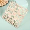 1pc Square Carved Unpainted Wood Ornamental Applique Mouldings Onlay Decal Hollow Flower Cabinet Furniture Decor