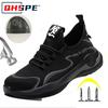 Men's Safety Shoes Steel Toe Men's Sneakers Anti-smash Anti-puncture Working Footwears Breathe Slip-Resistant Boots Waterproof