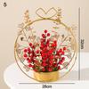 Foam+Plastic Chinese Spring Festival Bonsai Hanging Lucky New Years Bonsai Pendants Red Flowers Artificial Red Berries Bonsai