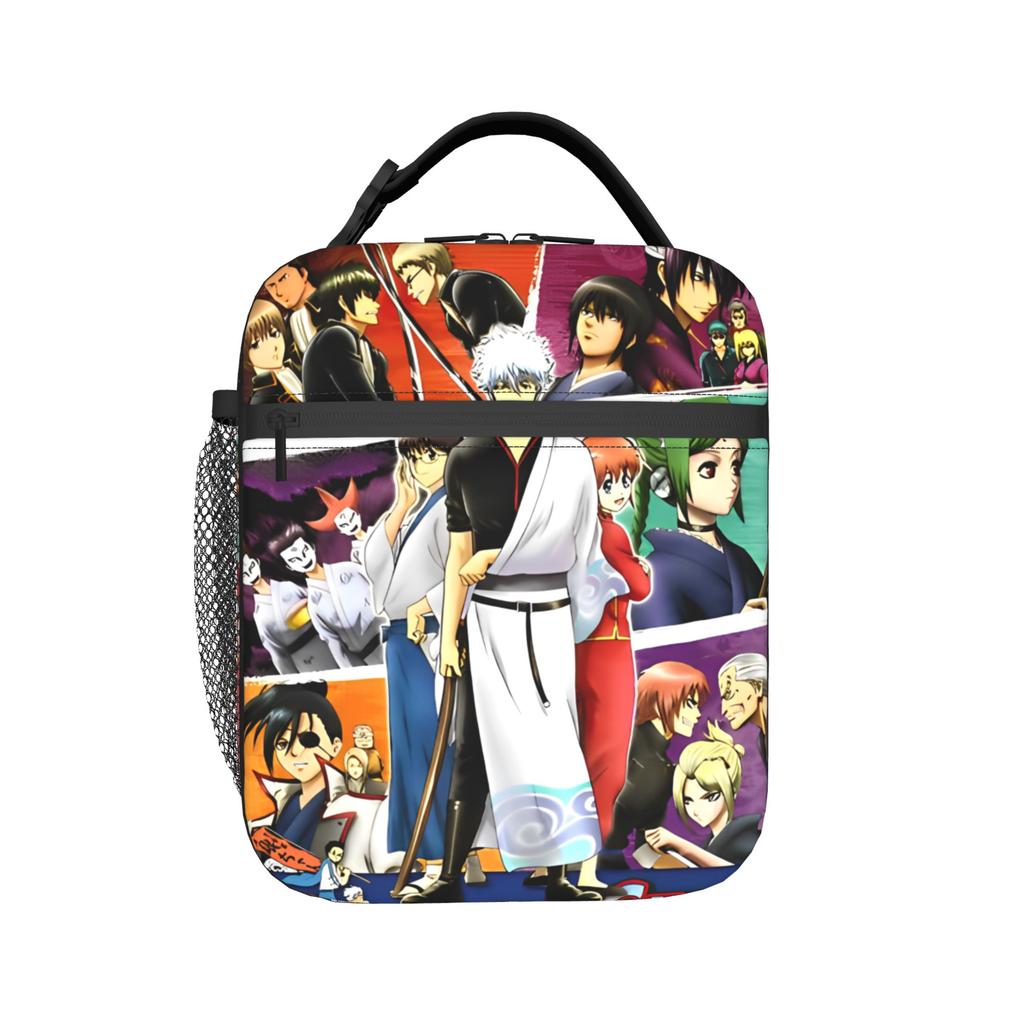 Gintoki's Chaos Yorozuya Insulated Lunch Bag Cooler Bag Reusable,Meal Container Gintama Leakproof Lunch Box Tote Food Bag