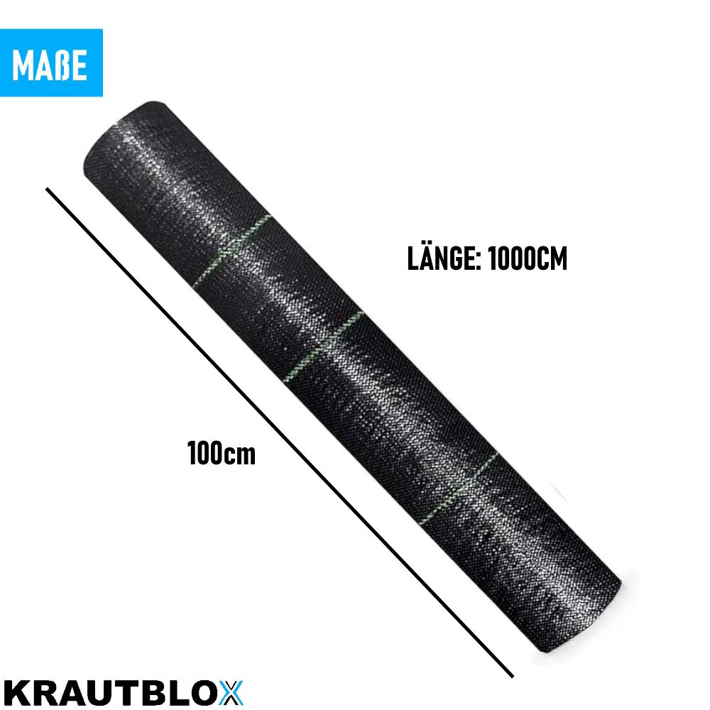 KRAUTBLOX Weed Fleece Weed Barrier Weed Protection Garden Fleece Ground Fabric 10m