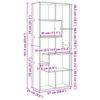 Room Divider Bookshelf Vintage Wood Look 67 x 25 x 161.5 cm