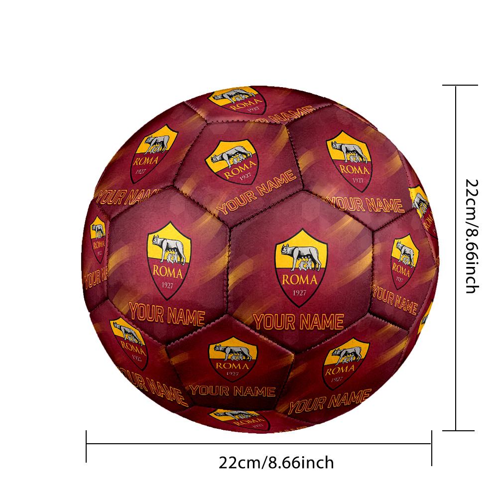 Personalized Size 5 Football AS Roma Pattern Outdoor Game Sports Ball Gift