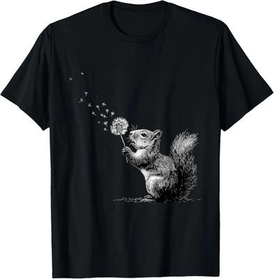 Squirrel Animal Art Portrait Wildlife Forest Squirrel Lover Unisex T-Shirt