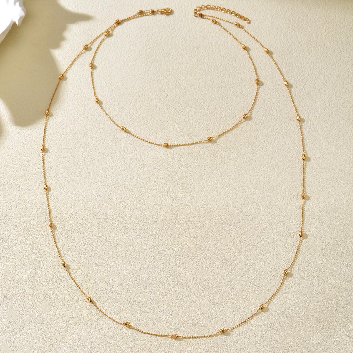 Elegant Beaded Long Chain Necklace Jewelry For Women Layered Necklace Women Dainty Chain Minimalist Choker