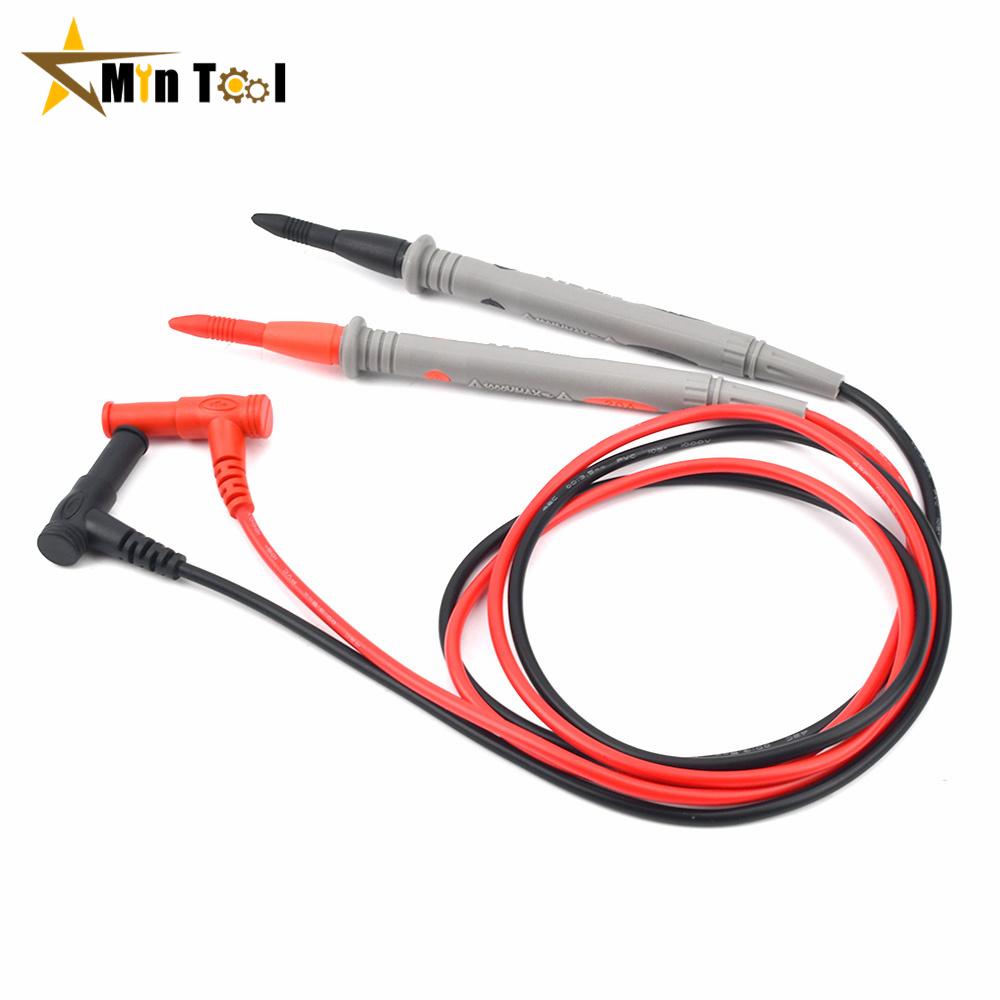 1000V20A Digital Multimeter Probe Soft Silicone Wire Needle Tip Universal Test Leads with Alligator Clip for Elctrician Tool