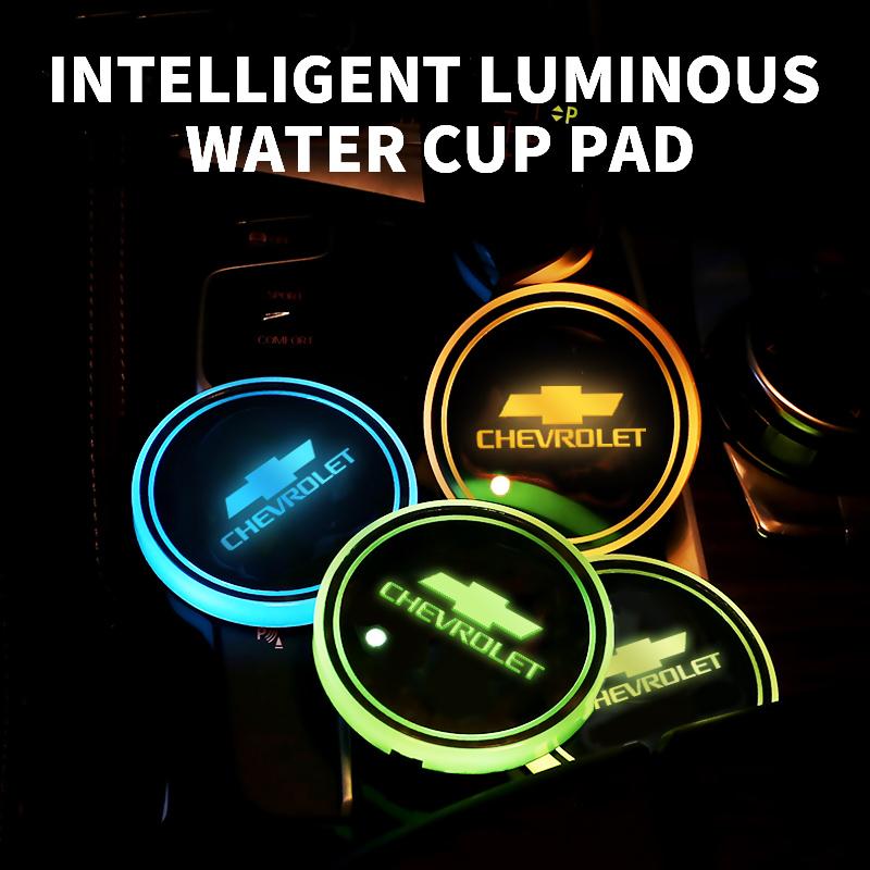 New New Luminous Car Coaster Water Cup Holder Pad Anti-slip Mat For Chevrolet Colorado
