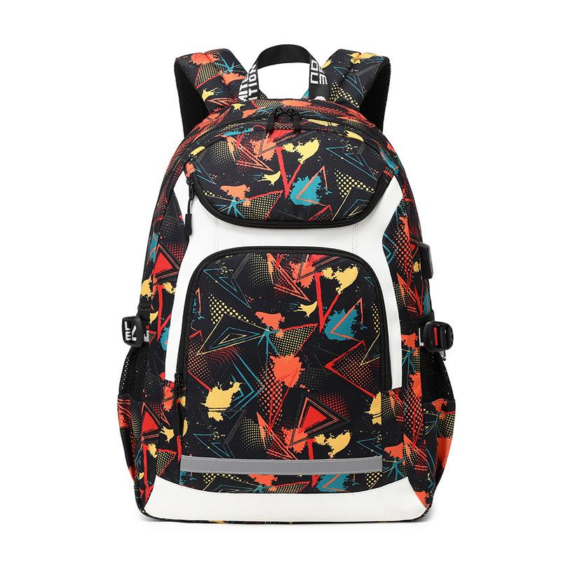 Camouflage personalized backpack student schoolbag cross-border large-capacity leisure travel bag