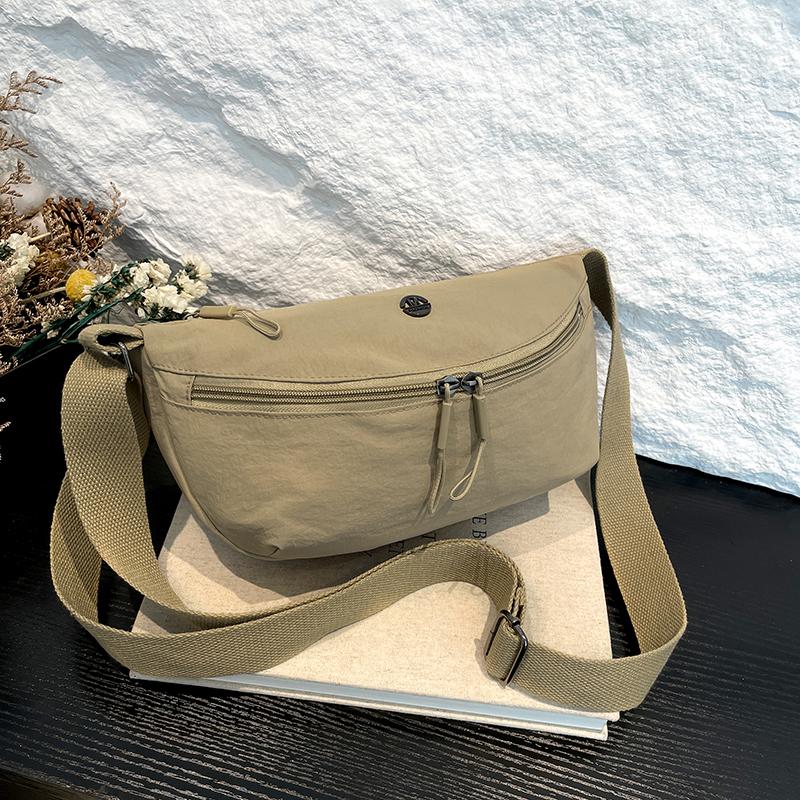 Hobo Solid Color Satchel Luxury Designer Chest Bag Women's Nylon Waist Bags Wide Strap Fashion Fanny Shoulder Pack