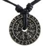 Personality Trend Vintage Viking Rune Compass Pendant Necklace Jewelry High Quality Metal Amulet For Men Accessories Gift