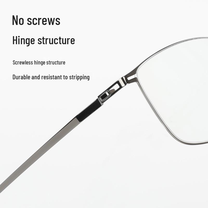 High-End Screwless Ultra-Light Metal Eyeglass Frames for Men