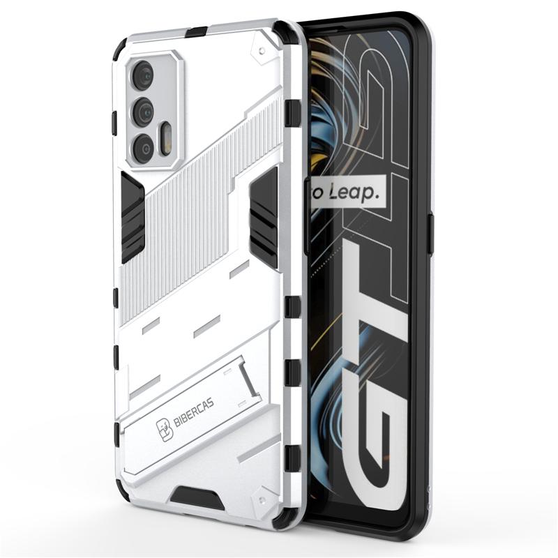 For Oppo Realme X7 Max 5G Case Shockproof Bumper Bracket Stand Holder Full Protect Armor Back Phone Cover Realme X7 Max 5G Case