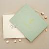 Gold Foil Linen Guest Book for Weddings, Birthdays, and Parties