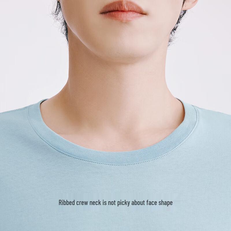 Sankiang Men's Pure Cotton Round Neck Short Sleeve T-Shirt