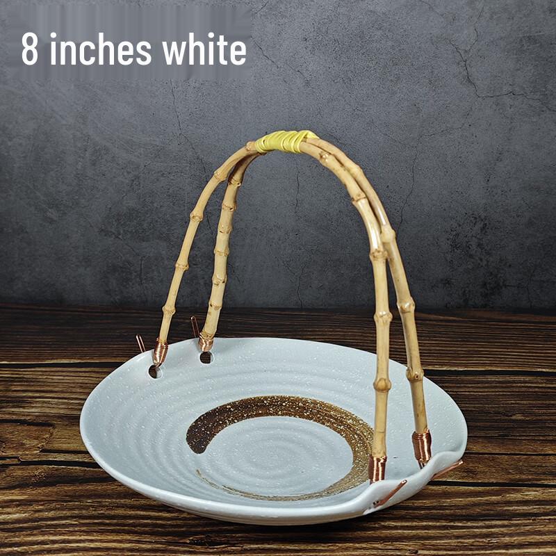Minimalist 8-Inch White Melamine Serving Plate