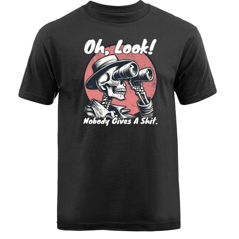 Oh Look Nobody Gives A Sh*t Skeleton Funny Sarcastic Skull T-shirt S разноцветный