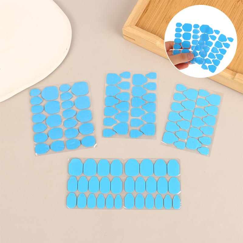 10Pcs 24 Pills/Sheet Uv Double Side Adhesive Tape Glue Sticker False Nail Glue For Fake Nails Tips Clear Jelly Pad Press Tool