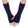 Cable Knit Fingerless Arm Warmers - Thick Winter/Autumn Long Gloves