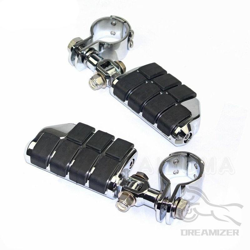 Adjustable 32mm Highway Pegs Motorcycle Footpegs Engine Guard Crash Bar Footrest Mount For Harley Sportster XL Dyna