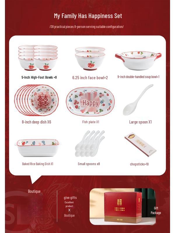 Maud Lanca 'Joy in Our Home' 44-Piece Ceramic Dinnerware Set