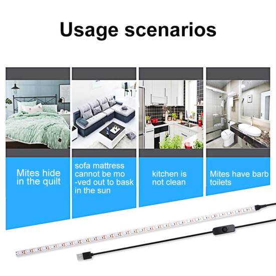 UV-Sterilisation Flexibler USB-LED-Lichtstreifen SMD5050 Desinfizieren Sie die UV-Lampe