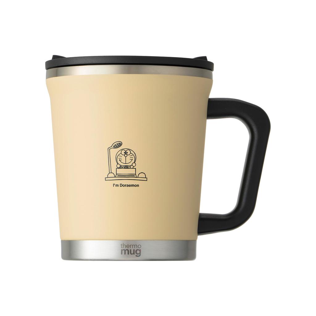 Thermo Mug "I'M DORAEMON" Stainless Steel Mug with LidDouble Mug, 300ml, Ivory, Time Machine, IDDM18IV