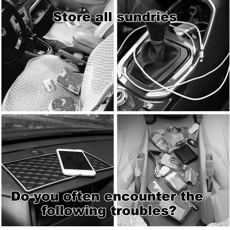 Leather Car Seat Crevice Storage Box Interior Seat Side Organizer Auto Seat Crevice Storage Filler Organizer Pocket