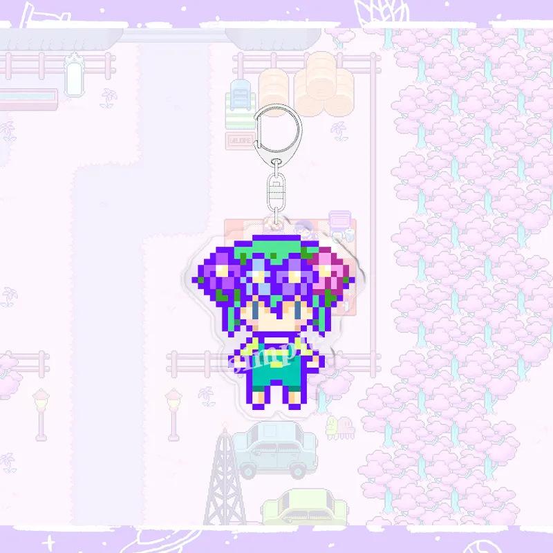 Κινούμενα Σχέδια Παιχνίδι Omori Φιγούρα Pixel Ακρυλικό Μπρελόκ Αστείο Δημιουργικό Βασίλειος Κελ Ηλιόλουστος Μενταγιόν Μπρελόκ Αλυσίδα Αξεσουάρ Αυτοκινήτου Τσάντας