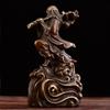 Chinesischer Stil Vintage Reines Kupfer Über den Fluss Setzen Zen-Inspirierte Handarbeiten Antike Figuren Buddha-Statuen Heimdekorationen