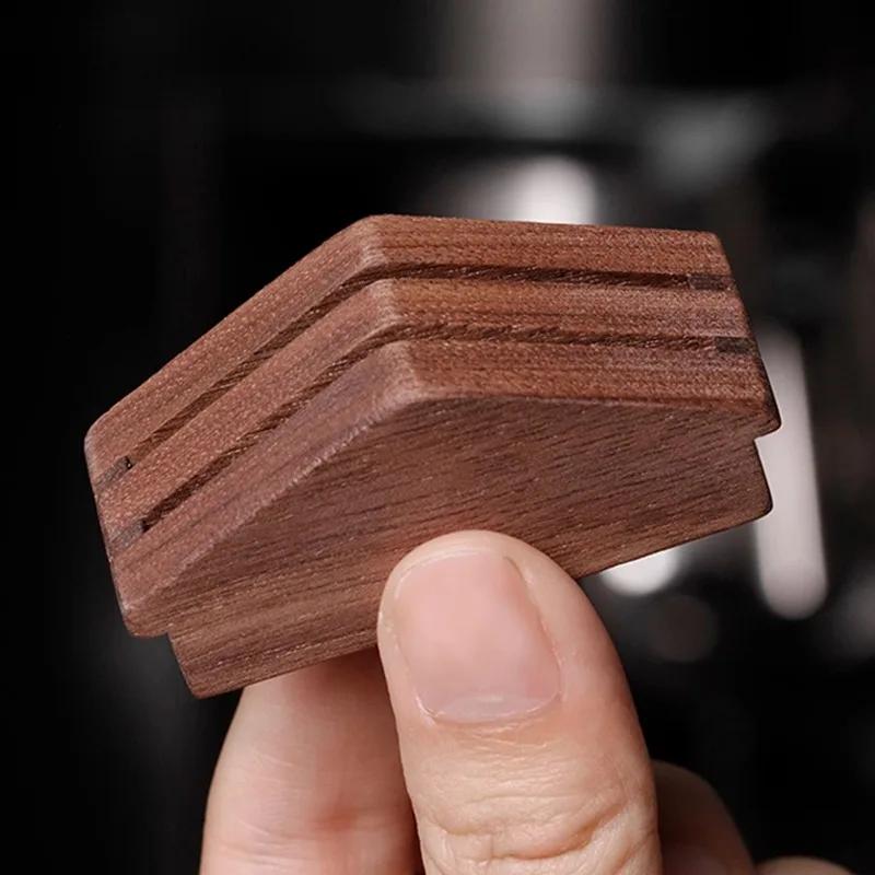 Kaffeefilter-Siebhalter, Netzsieb, Barista-Kaffeezubereitungs-Pucksieb für Espressomaschinenhalter, Walnuss, wiederverwendbar, 58 mm