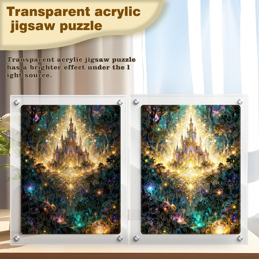 Palace Castle Puzzle Toy Translucent Acrylic Decorative Ornament Handmade Puzzle