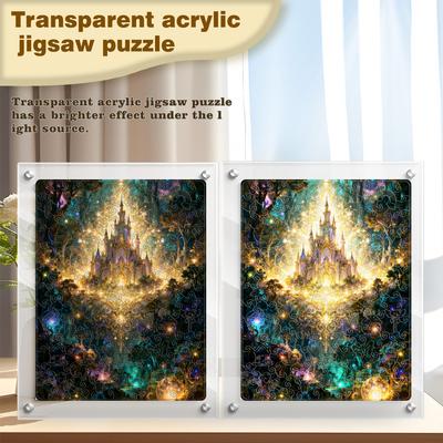 Palace Castle Puzzle Toy Translucent Acrylic Decorative Ornament Handmade Puzzle