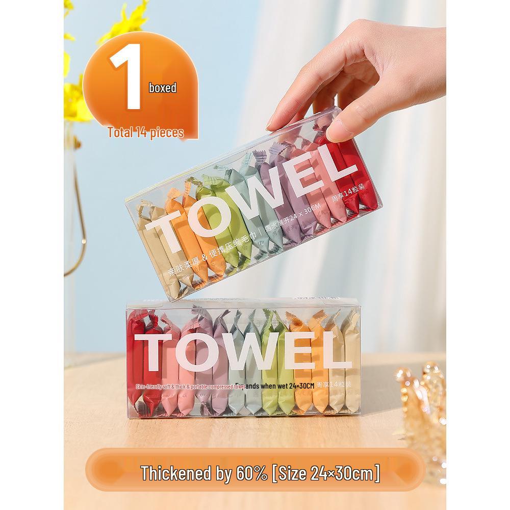 Extra Large Compressed Cotton Towel Set - Disposable Travel Washcloths for Hotel & Bath Standard