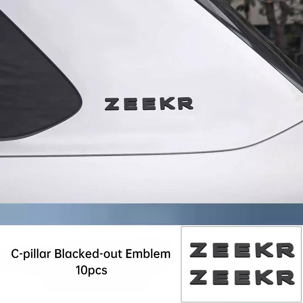 AAVY1 compatible compatible for Zeekr 9X Car Front Badge Blackened Emblem Rear Trunk Letter Emblem Decal Exterior Modification Accessories