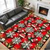 Christmas Printed Square Area Rug Soft Non Slip Floor Carpet For Bedroom Holiday Gift
