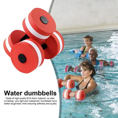 2 Pièces Haltères d'Eau Mousse EVA Haute Densité Poids de Piscine Hommes Femmes Aérobic Aquatique Perte de Poids Haltère d'Exercice Flottant Aqua Fitness