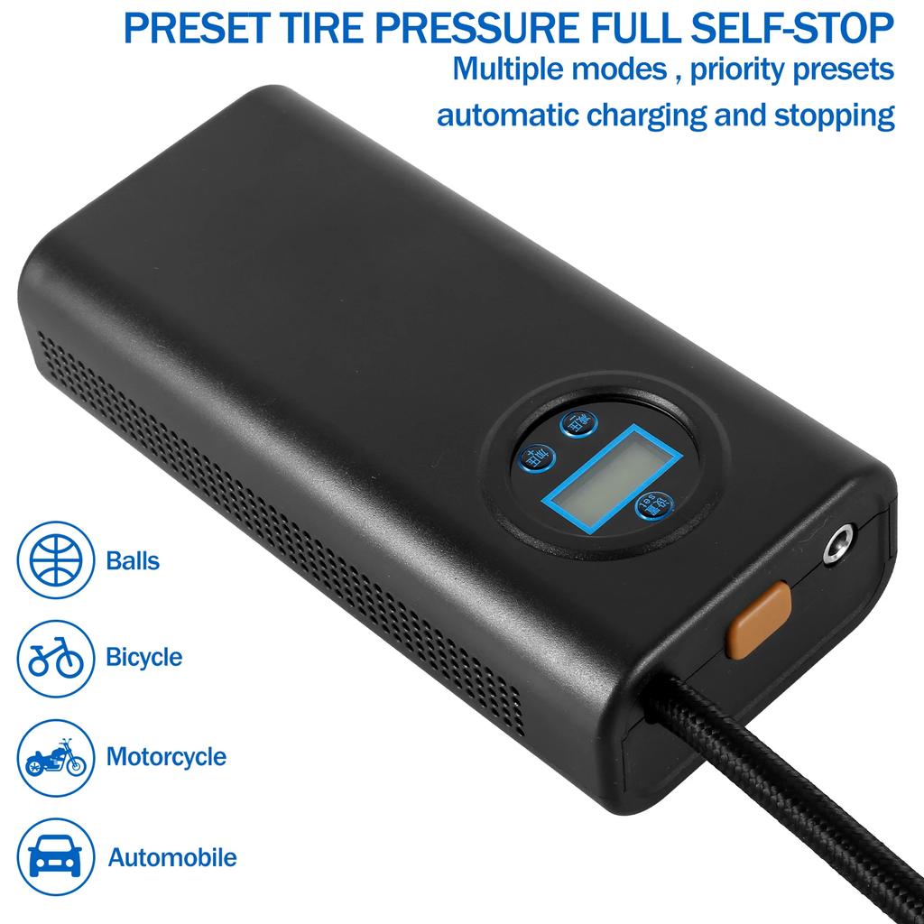 Nflate Your Car Tires 3000 Mah Wireless Tire Inflator Charging Handheld Inflator Pump Tram Motor Wireless Inflator Or Motorcycle