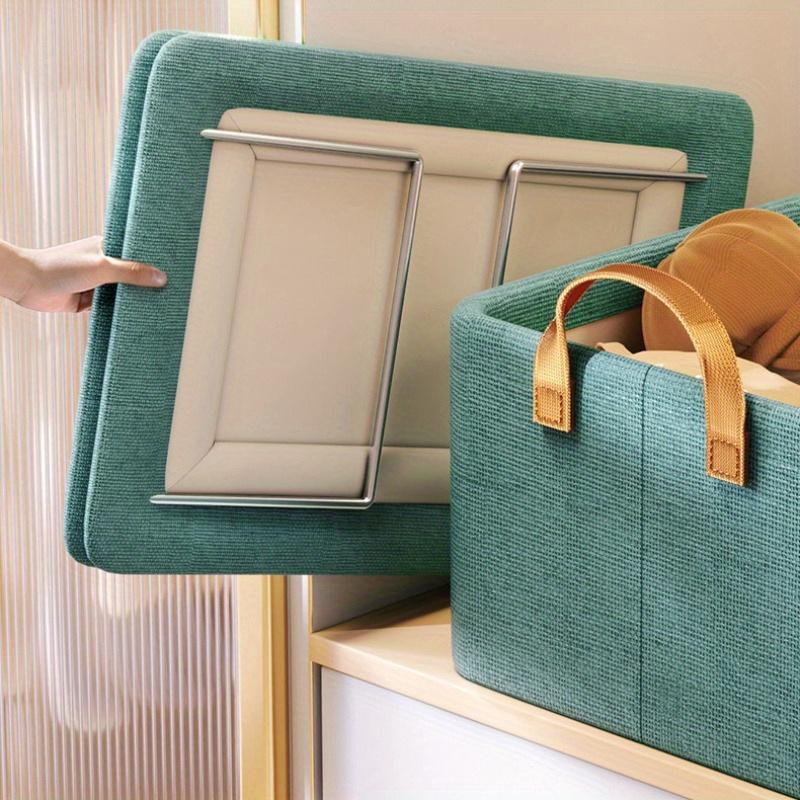 Foldable Fabric Clothes Storage Box, Multi-Purpose Closet Storage Box with Transparent Windows, Perfect for Pants And Underwear, Covered, Tiered