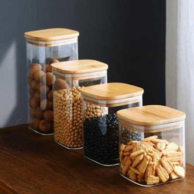 200/300/400/500ml Transparent Glass Jar High Borosilicate Glass Snack Candy Storage Jar Home