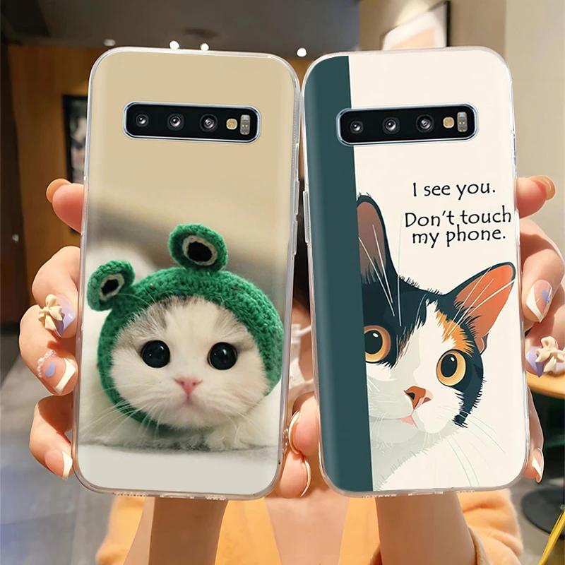Phone Case For Samsung Galaxy S10 Plus Back Cover Lovely Flowers Lightweight Cases For Samsung S10 S 10+ S10E Soft TPU Coque