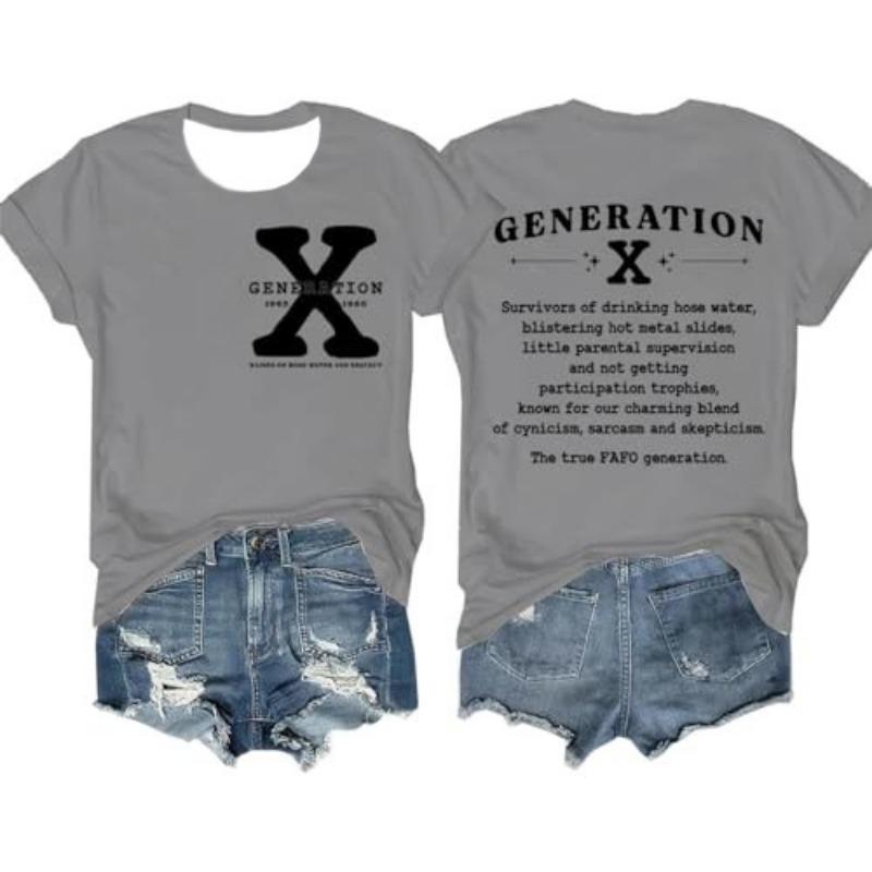 Summer Round Neck 3D Letter Print Top Fashionable Casual Short Sleeved Women's T-shirts