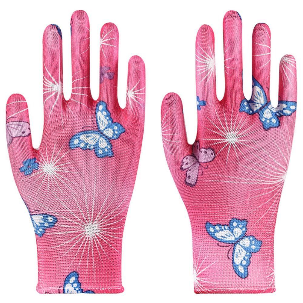 1Pair Nylon Planting Labor Gloves Labor Protection Women Work Gloves Gardening Gloves Workplace