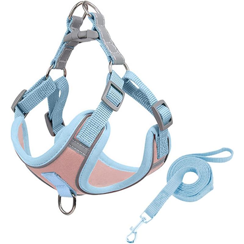 

Шлейка для собак с поводком 1,5 м, набор, устойчивый к побегу, регулируемый поводок для домашних животных для маленьких, средних и больших собак, поводок для прогулок на открытом воздухе S