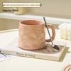 YudeFeng Hand-Pinched Ceramic Couple Mugs with Spoons