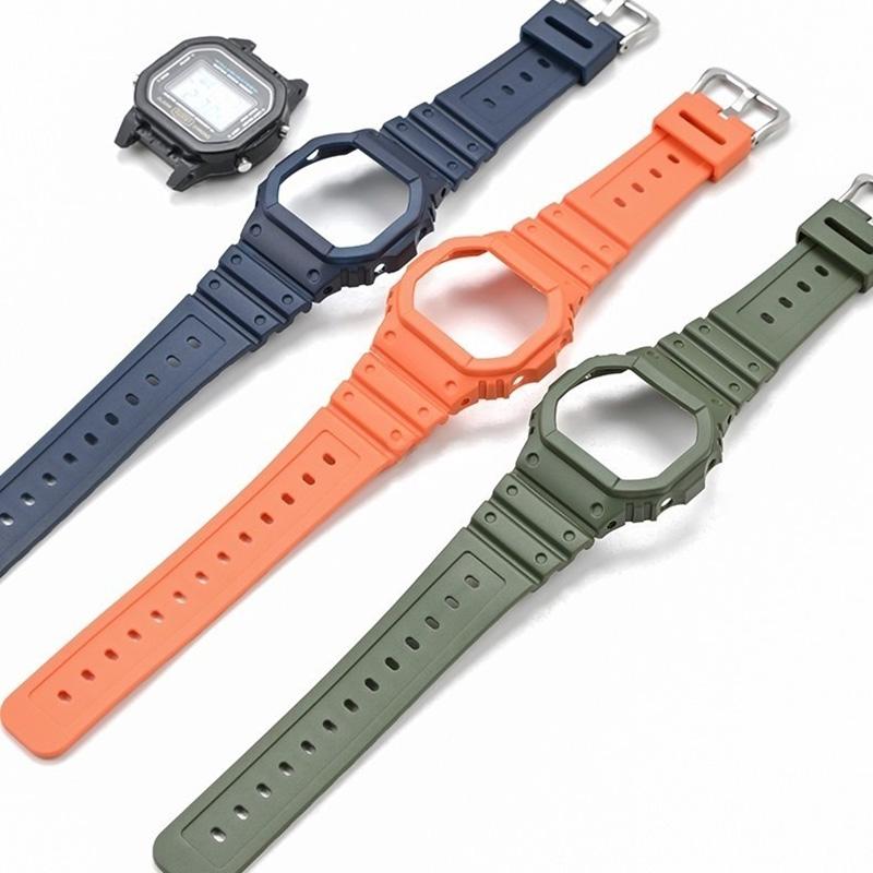 Per G-shock Casio Piccolo Quadrato DW5600 DW-5600 GW-B5600 DW5610 GW-M5610 Cinturino Orologio in Resina + Cassa Cinturino Orologio Opaco Cassa Shell