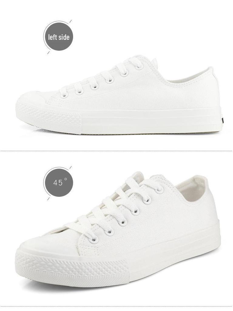 Unisex Black Canvas Sneakers: Versatile, Smiley Design, Casual Flats for Men & Women