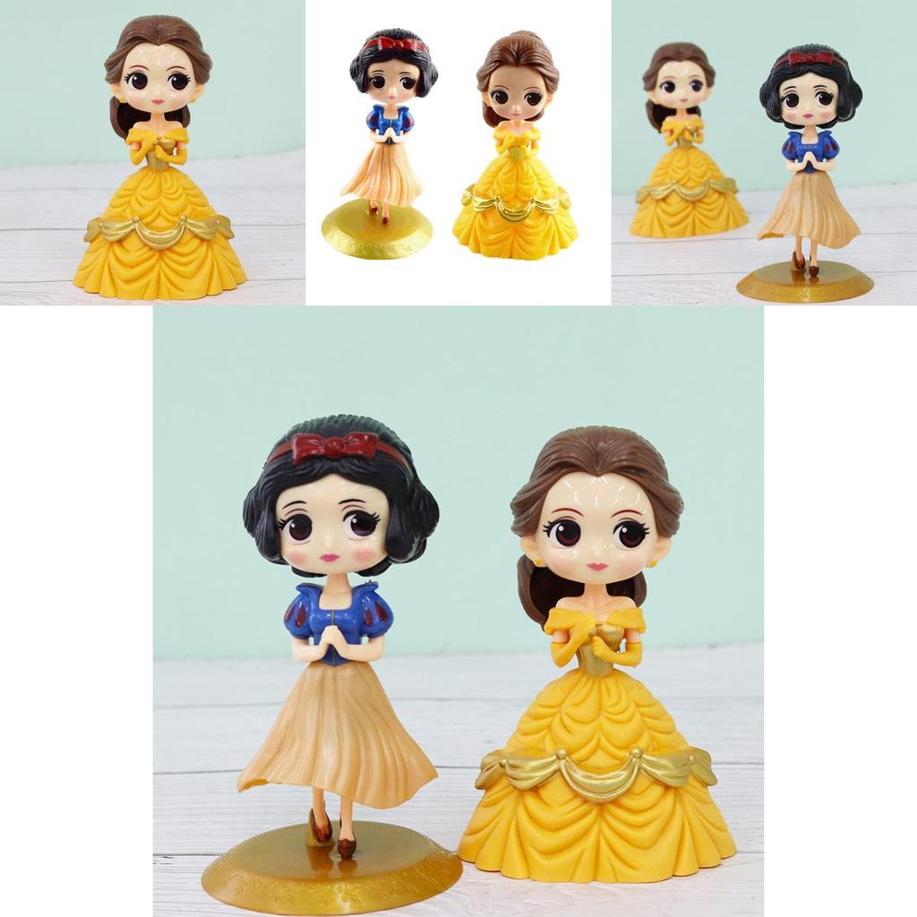 Enchanting Princess Bella Snow White Figures Pvc Miniatures For Kids Girls Cake Decor