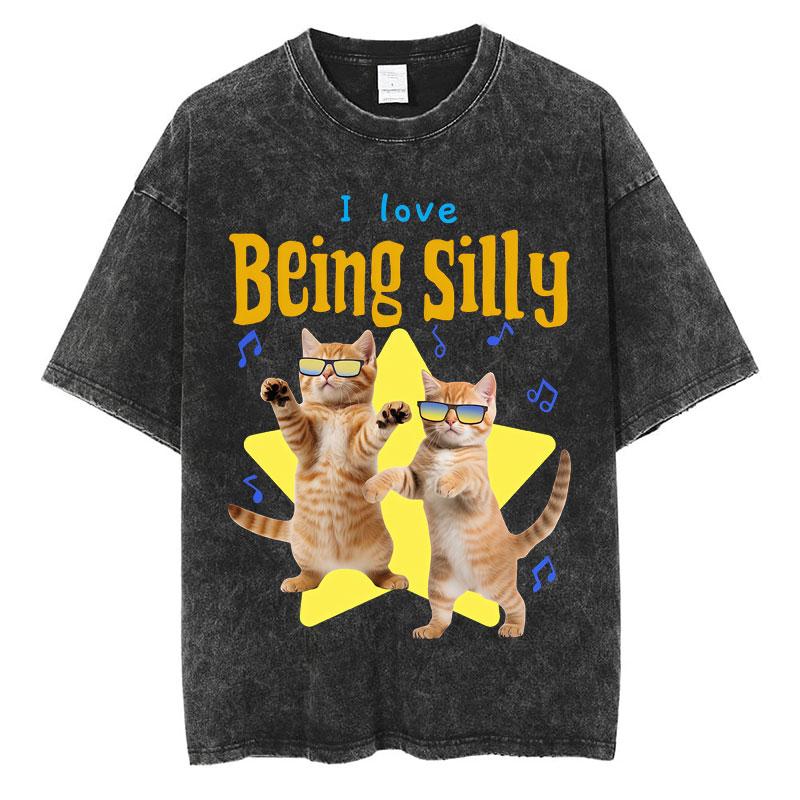 Wash I Survived Todays Tummy Ache Funny Cat Meme T Shirt Men Women Personality Fashion Tshirt Cotton Casual Oversized T Shirts