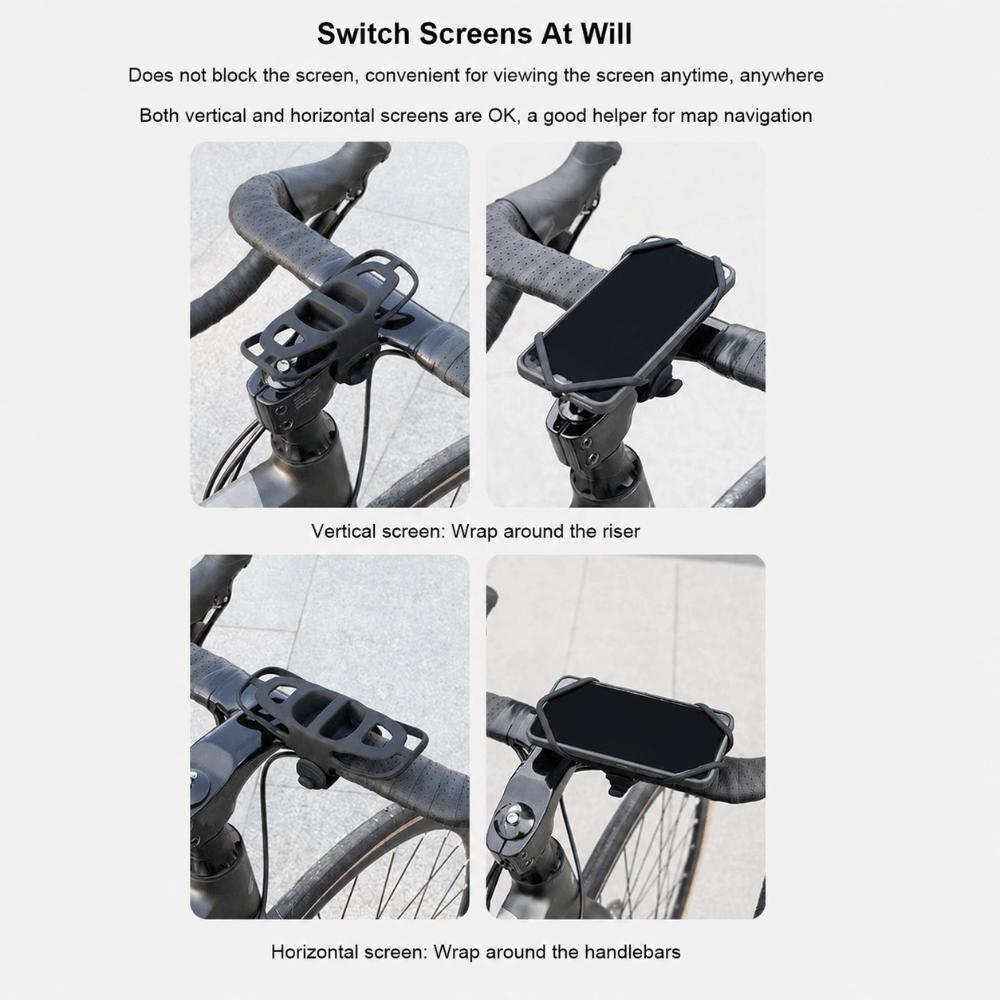 Flexible Bicycle Phone Holder Silicone Handlebar Phone Holder  Road Bike Cycling